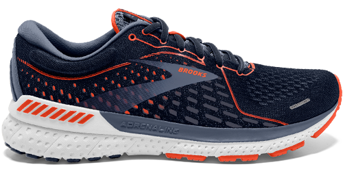 Two Brooks Adrenaline GTS 21 shoes