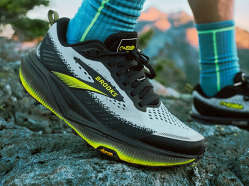 A person wearing Brooks lifestyle shoes
