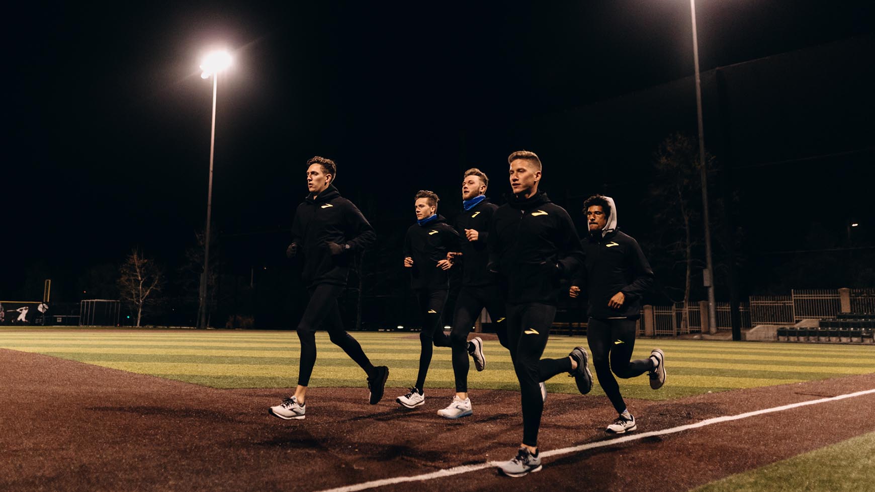 Brooks Beast Track Club on a run at night