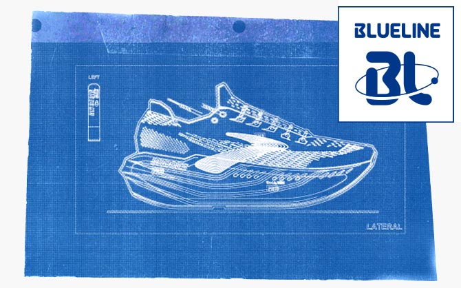 Blueprint of a shoe