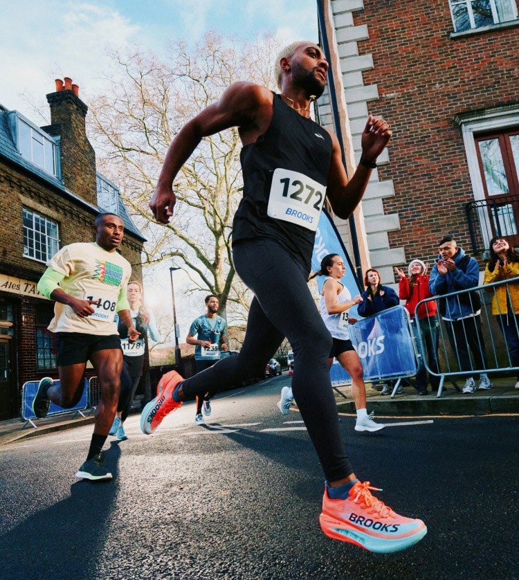 brooks runner on road