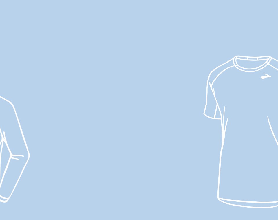 light blue background with white illustration of a shirt