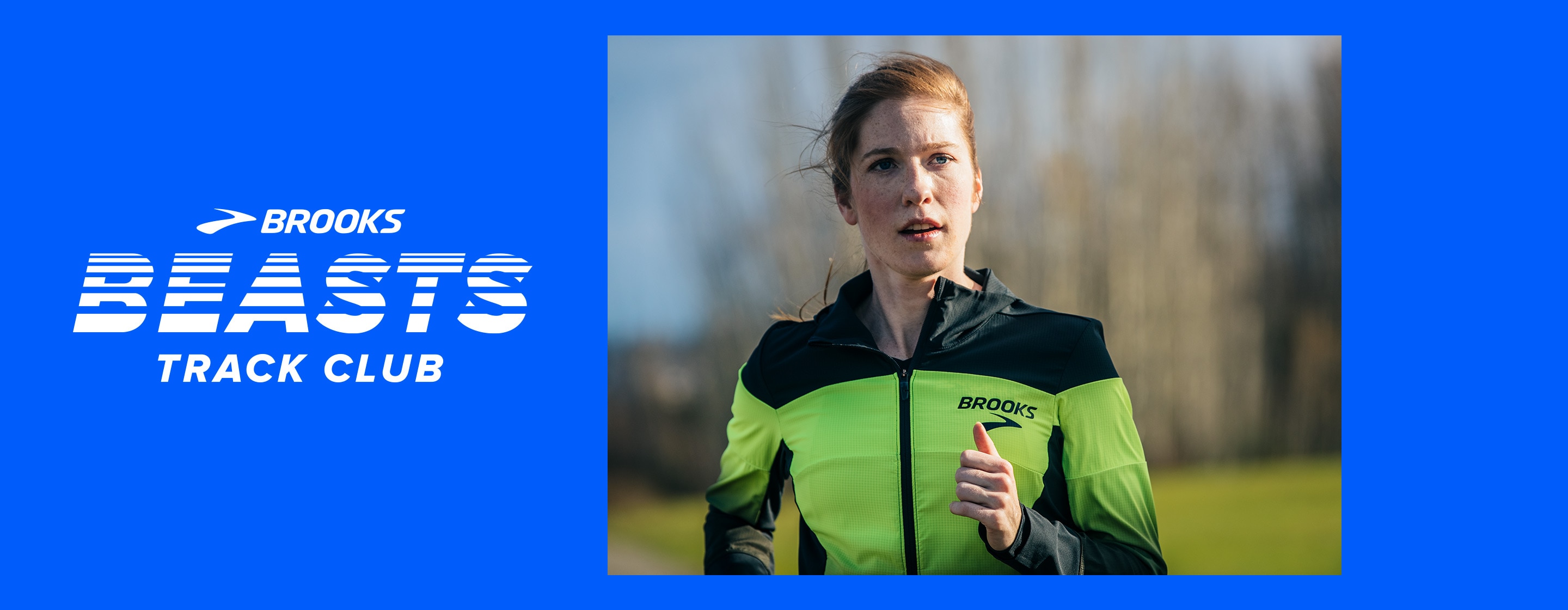Brooks pro runner Allie Buchalski warms up before starting a team workout in Seattle. 