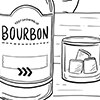 bottle of bourbon cartoon