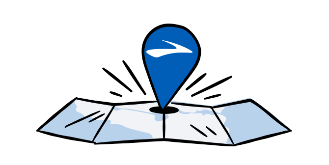 Store locator map illustration