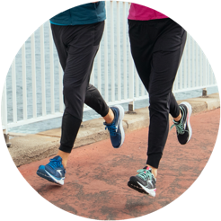 Two runners legs