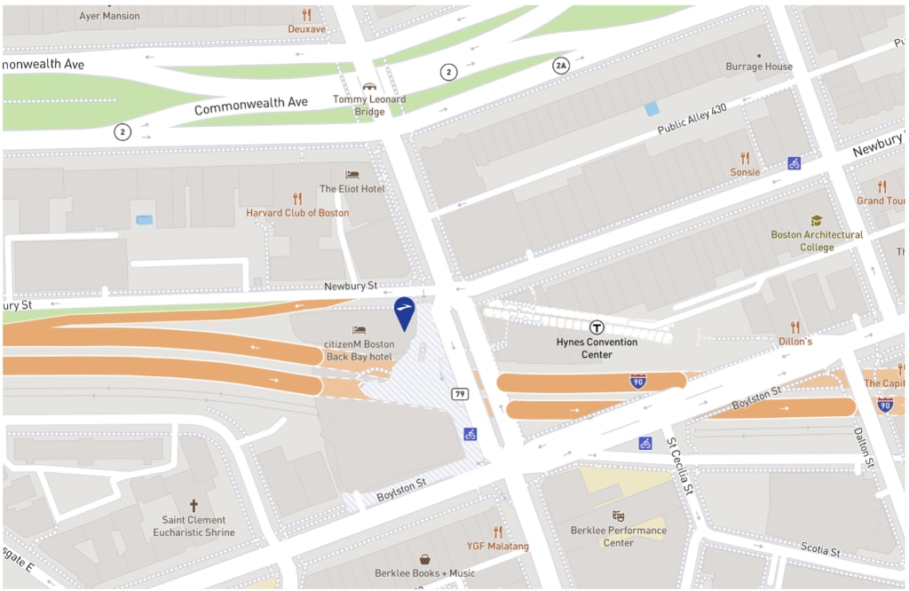 Boston Back Bay Map