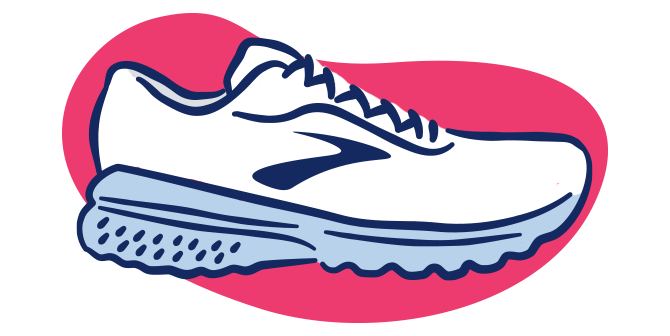 Brooks running shoe illustration