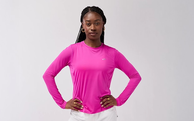 Pink Brooks long sleeve t-shirt