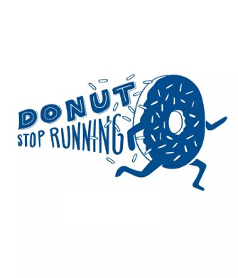 Illustration of a doughnut running