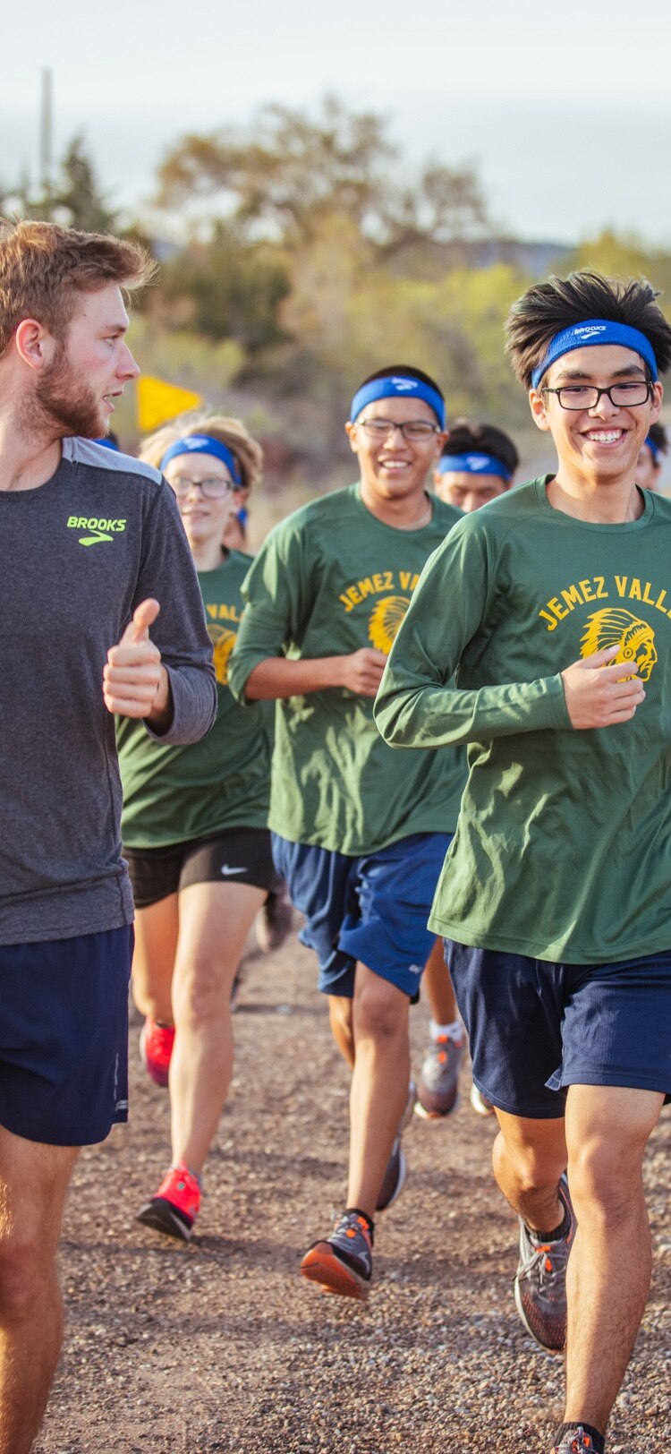 A group of runners on a run