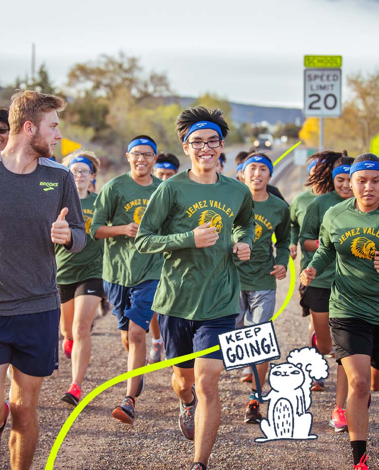 A group of runners on a run