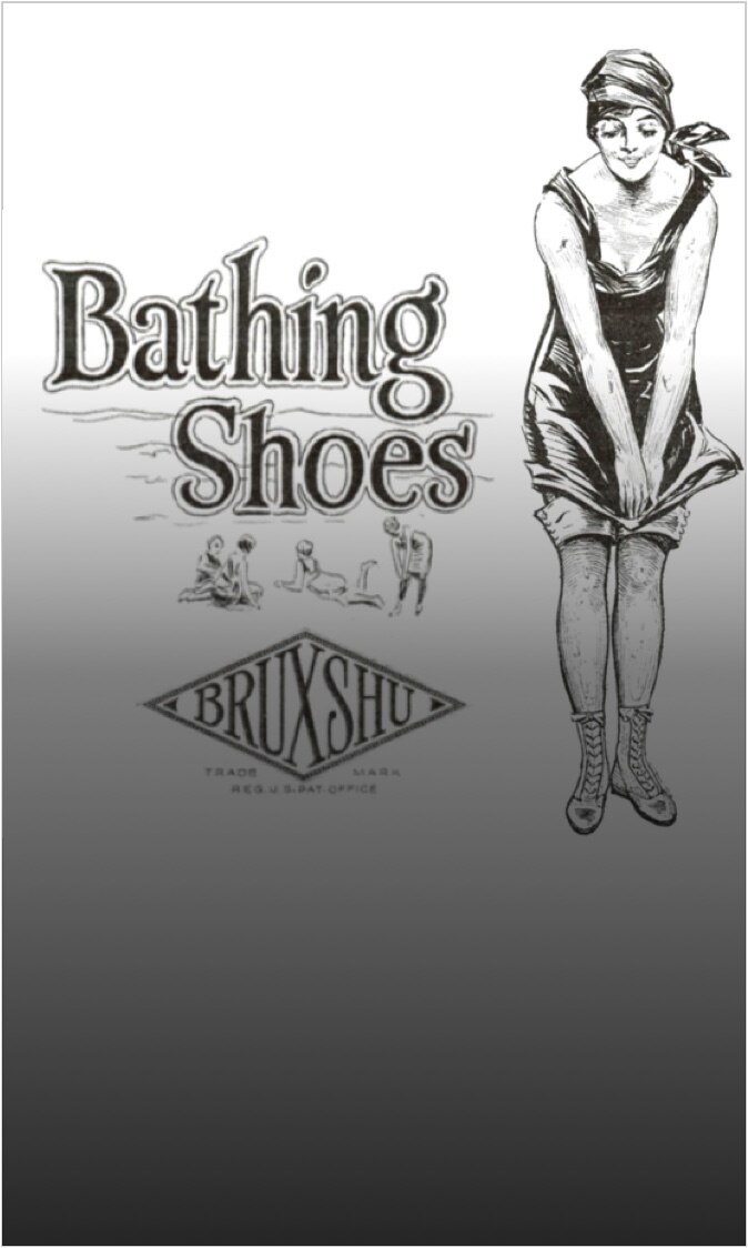 An old Brooks ad for bathing shoes