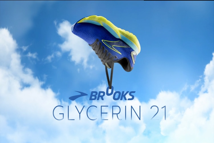 A collage of the new Glycerin 21 running shoes from Brooks running