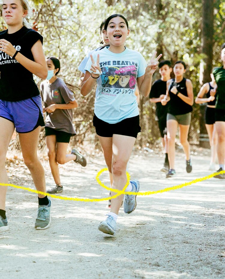 Young runners during a race