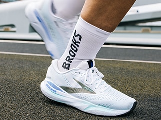 Lifestyle shot of the Brooks Adrenaline GTS running shoe