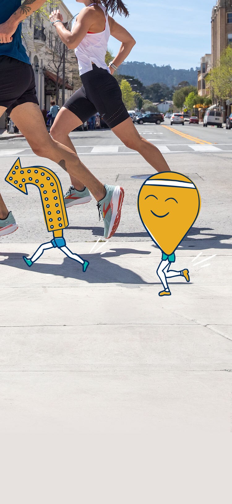 running shoes nearby