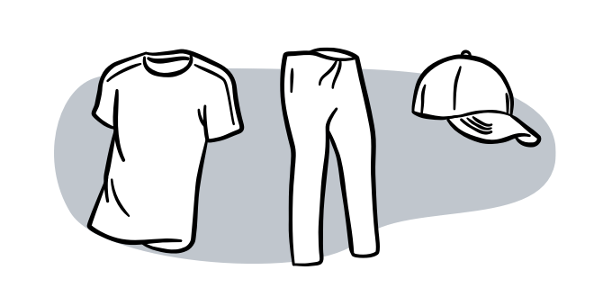 dessin de vêtements de running