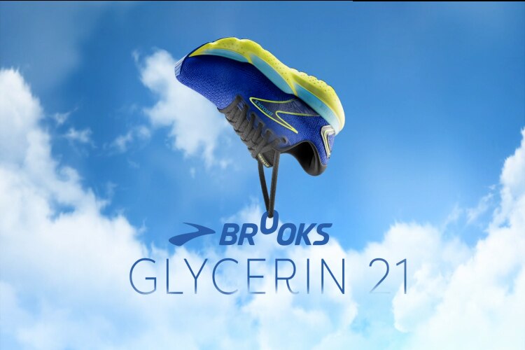 A loading image of the new Glycerin 21 running shoes from Brooks running