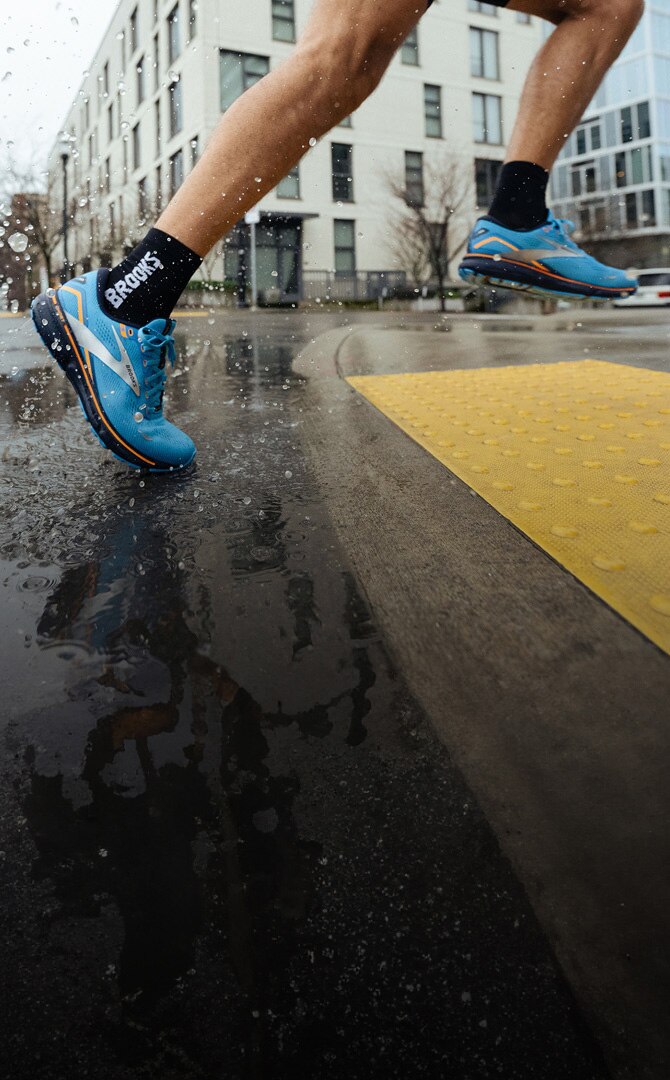 Runner in the rain