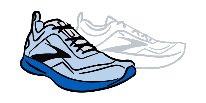 Sketch of a Brooks shoe