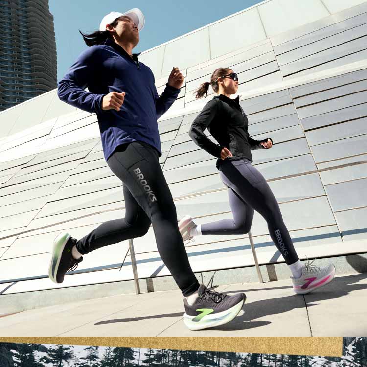 Two runners wearing the Glycerin Max 2