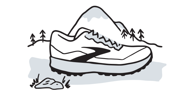 illustration of trail shoe