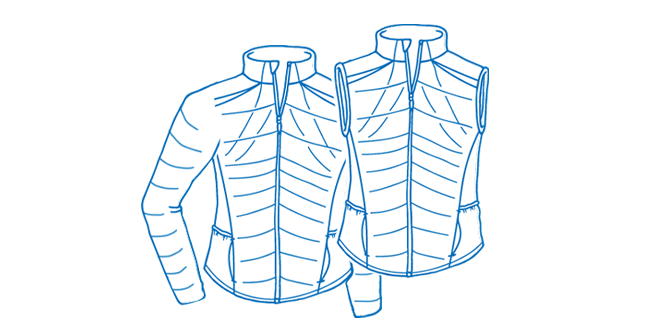 Illustrazione giacca e gilet Shield