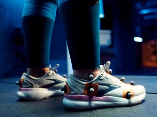 Brooks shoe in the lab