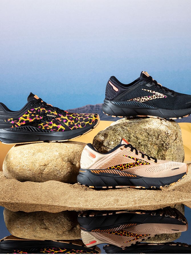 Three Brooks shoes in the Run Wild collection.