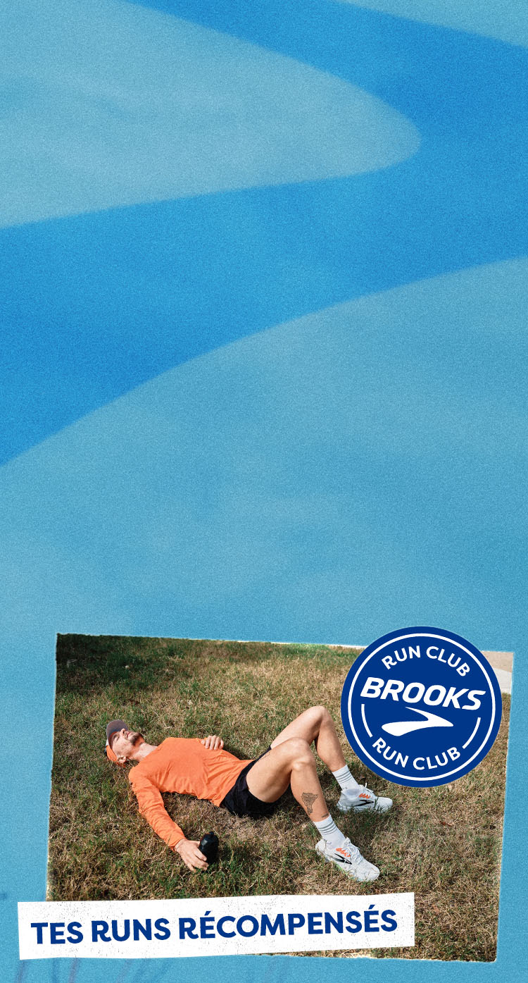 Medium shot of two runners wearing Brooks gear