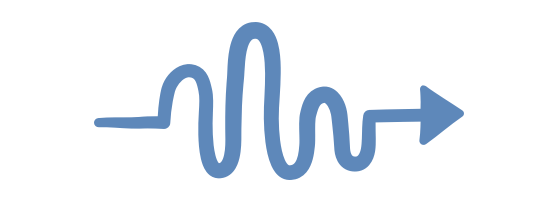 Illustration of a squiggly arrow