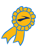 Yellow medal illustration with Brooks logo