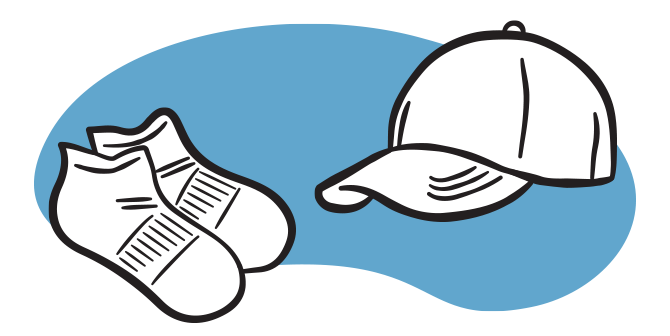 Illustration of cap and socks