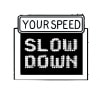 Schild „Geschwindigkeit reduzieren“