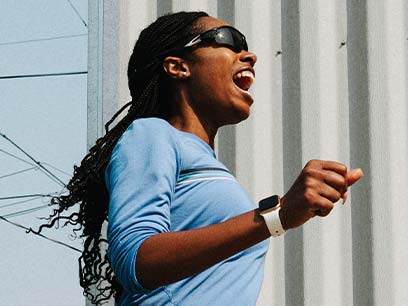 Woman wearing sunglasses
