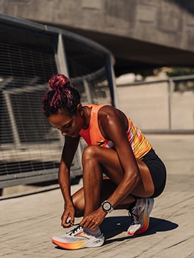 Medium shot of a Brooks woman athlete 