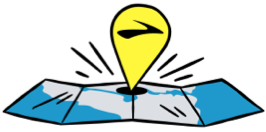 Store locator map illustration