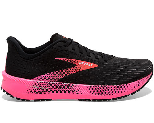 Soulier de course Hyperion Tempo noire et rose de Brooks