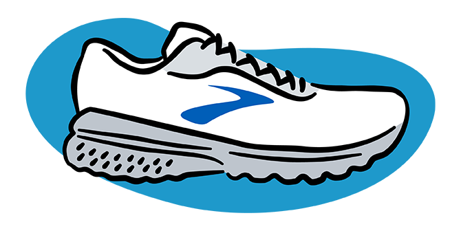 Brooks running shoe illustration