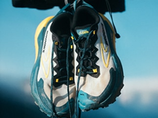 Lifestyle shot of the Brooks Caldera running shoe