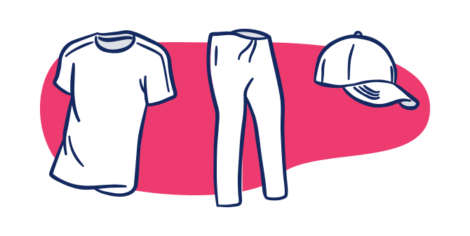 Shirt, pant and cap illustration