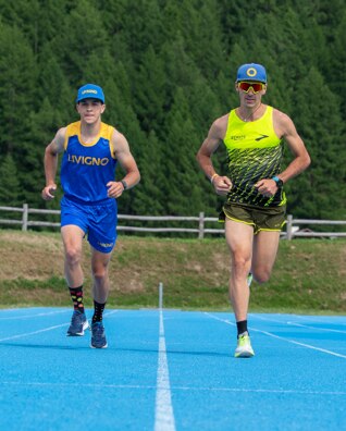 Runners racing