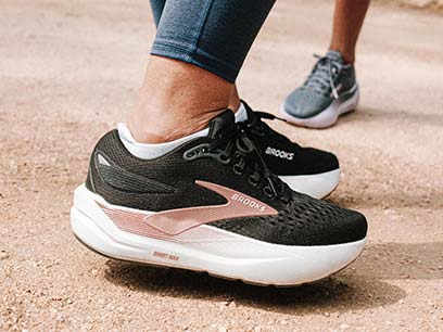 Black and pink women's shoes
