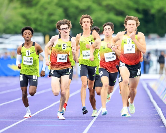 Runners on a track