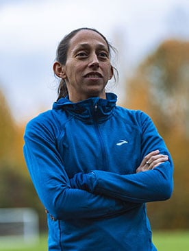 Des Linden in Brooks gear