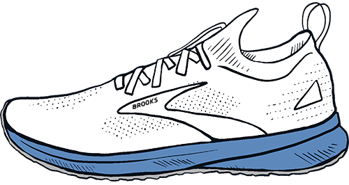Illustration eines Brooks Schuhs