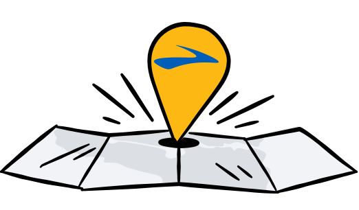 Ilustración del mapa del localizador de tiendas