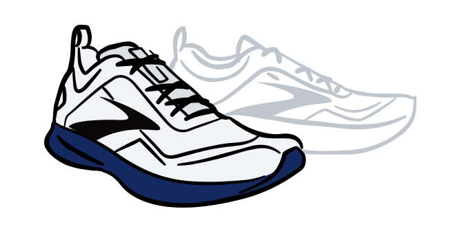 Sketch of a Brooks shoe