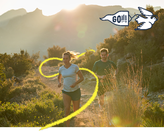 People running